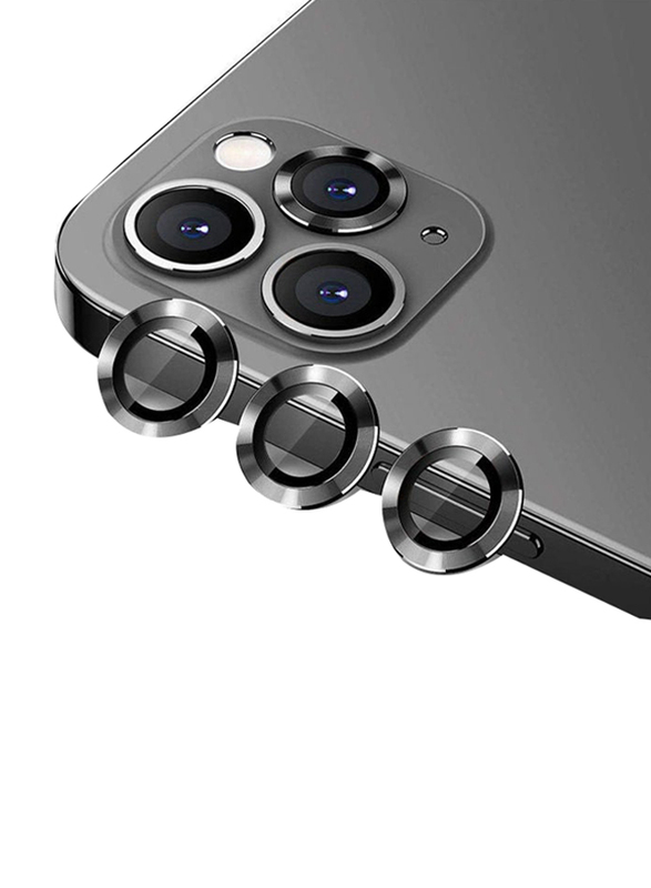 Techshare Apple iPhone 12 Pro Camera Lens Protector, 3 Pieces, Black