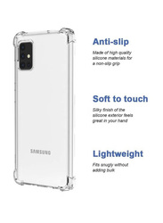 Samsung Galaxy A51 Protective Shock Absorption Bumper Soft Transparent Mobile Phone Case Cover, Clear