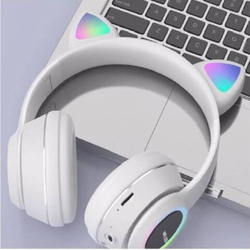 Cat Wireless/ Bluetooth On-Ear Headphone, White