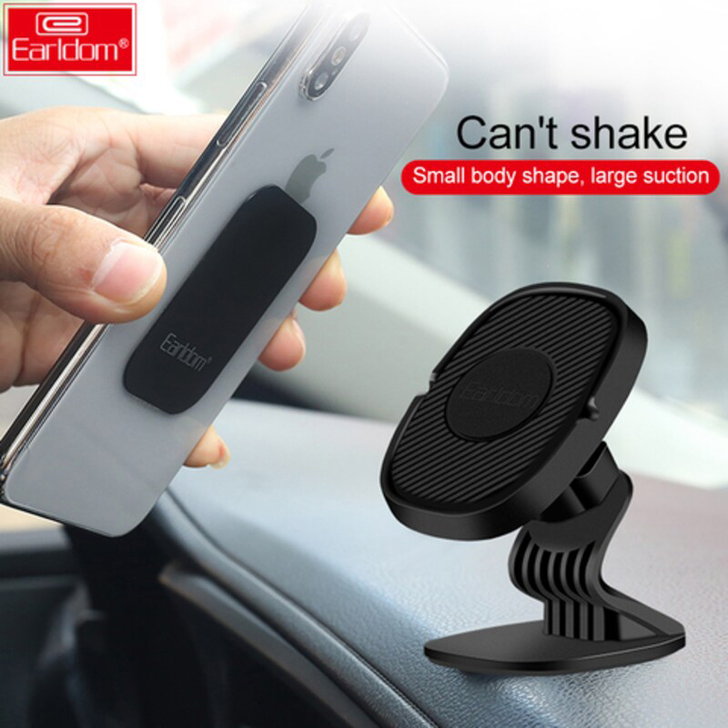 Earldom 360 Magnetic Car Phone Holder Mini Stand, Black