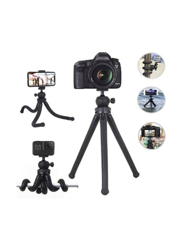 Adjustable Flexible Tripod Stand for Camera & Mobile Phone, Black