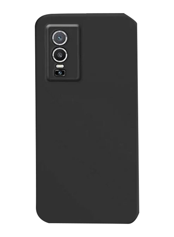 Vivo Y76 Protective Soft Silicone Bumper Mobile Phone Case Cover, Black