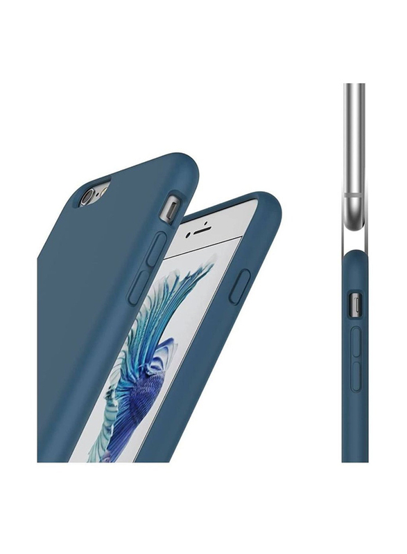 Apple iPhone 6S Protective Microfiber Lining Silicone Mobile Phone Case Cover, Blue