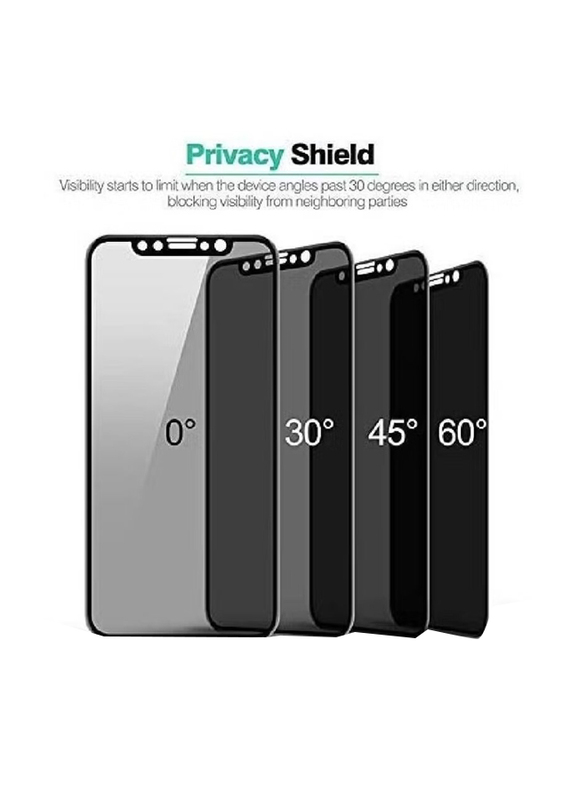 Apple iPhone XS Privacy Anti-Spy Tempered Glass Screen Protector, Black