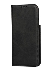 Samsung Galaxy S21 5G Leather Folio Flip Mobile Phone Case Cover, Black