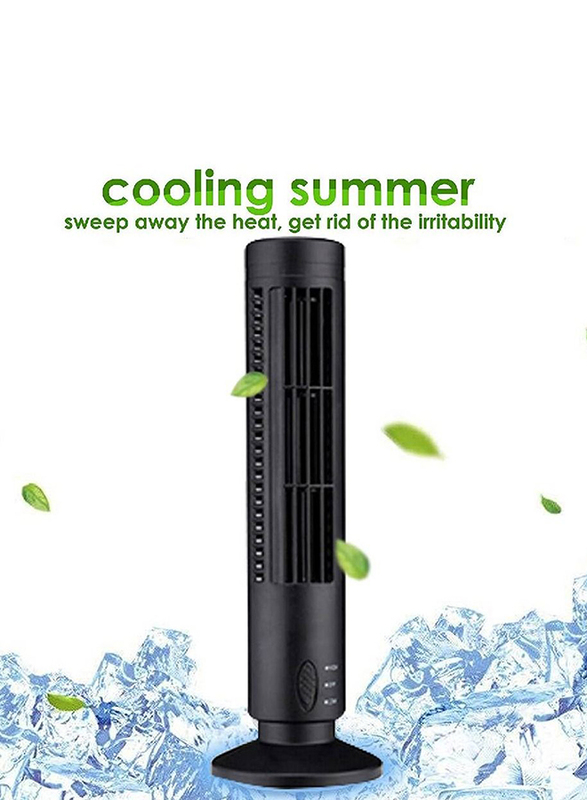Desk Cooling Tower Fan for Summer Home, Black