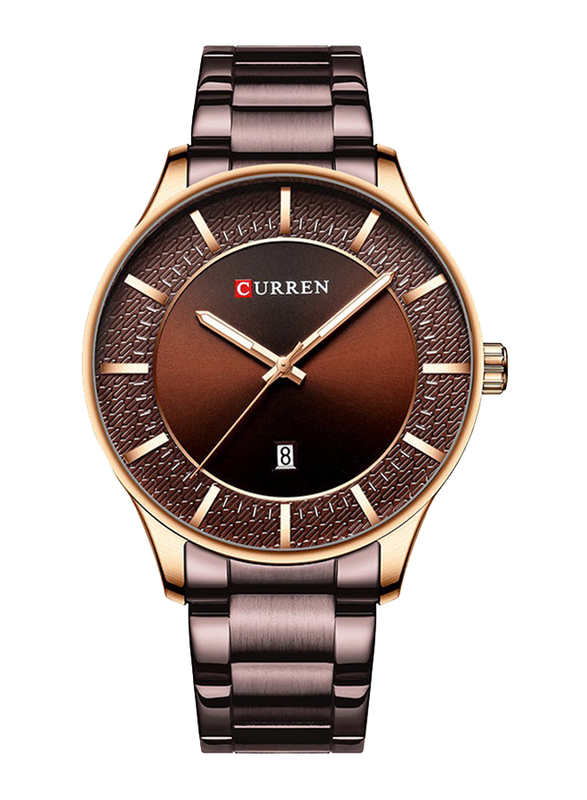 

Curren Analog Watch for Men with Stainless Steel Band, 4337, Brown