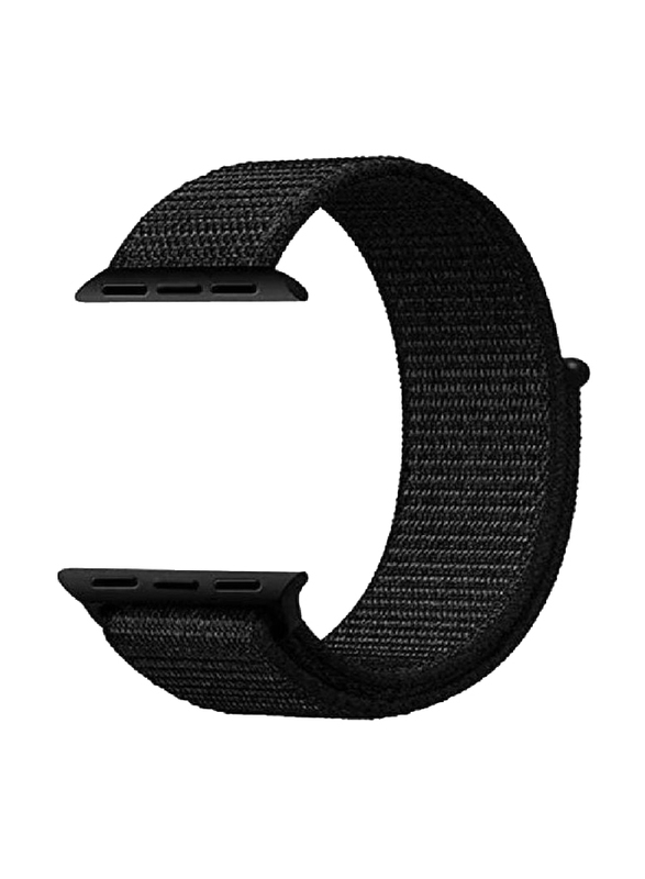 Nylon Sport Band for Apple Watch 45/44/42mm, Black