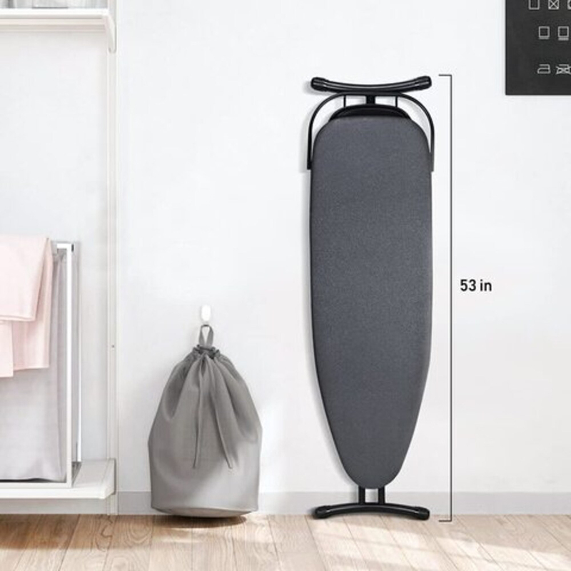 Heat Resistant Ironing Board with Foldable Ironing Stand, Black