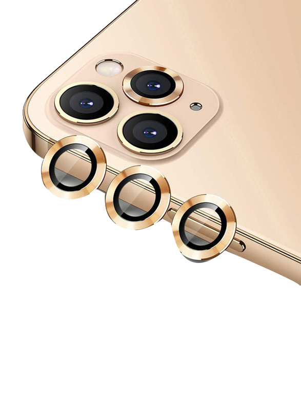 Techshare Apple iPhone 12 Pro Camera Lens Protector, 3 Pieces, Gold