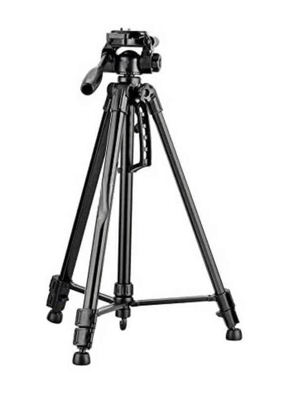 Aluminium Tripod with 3 Way Pan Tilt Head, Black