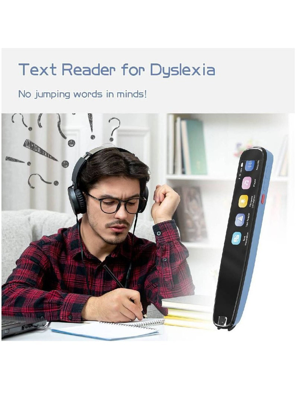 Portable Scan Reader Pen Speaker with 112 Language, Translator, Multicolour