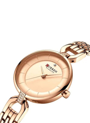 Curren Analog Watch for Women with Stainless Steel Band, J4169RG-KM, Gold-Gold