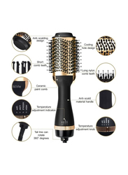 Arabest Styling & Frizz Control Negative Ionic Hot Air Brush Volumizer Ceramic Coating One Step Hair Dryer Brush, Gold