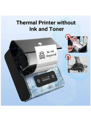 Phomemo 3-inch Label Maker Bluetooth Thermal Printer, Black