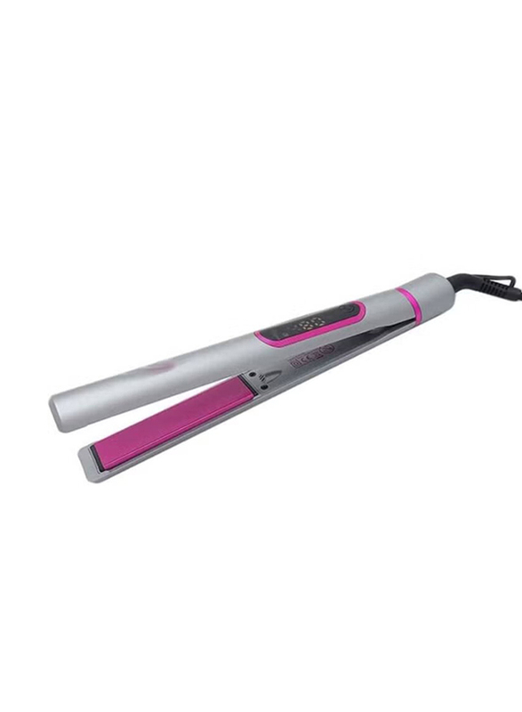 Ics iSONIC iH 916 2-in-1 Hair Straightener/Crimper, Pink/White