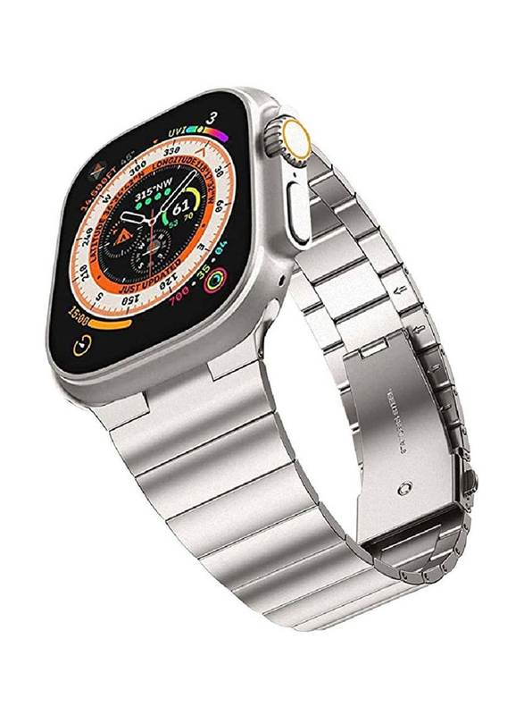 Replacement Stainless Steel Band for Apple Watch Ultra 49mm, Silver