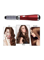 Arabest 3-in-1 Professional Negative Ionic Hot Air Straightener Comb, Red