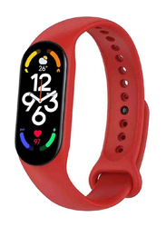Replacement Soft Silicone Strap for Xiaomi Mi Band 7, Red