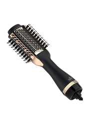 Enzo One-Step Styling & Frizz Control Negative Ionic Hot Air Brush Volumizer Ceramic Coating One Step Hair Dryer Brush, Gold