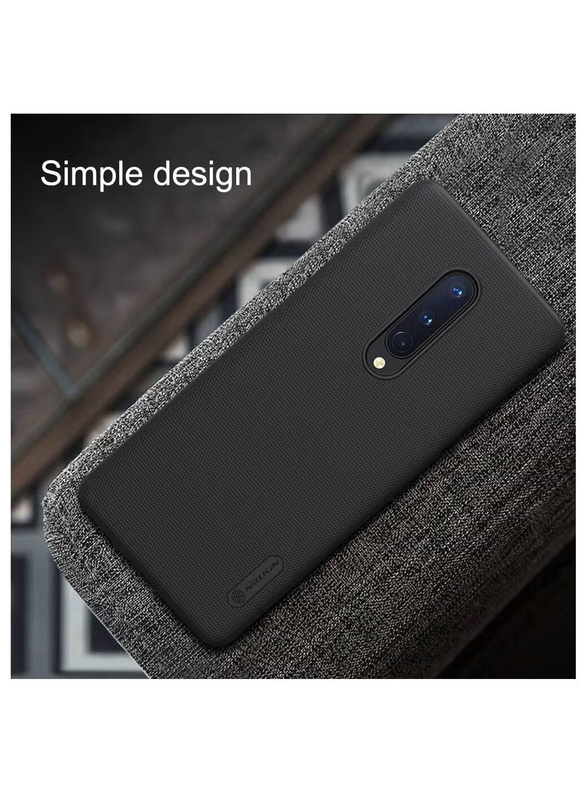 Nillkin OnePlus 8 Super Frosted Shield Hard Mobile Phone Back Case Cover, Black