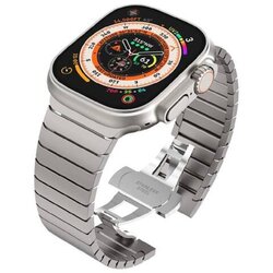 Replacement Stainless Steel Magnetic Strap for Apple Ultra Watch 49mm, Silver