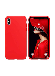 Apple iPhone XS Max Protective Soft Silicone Mobile Phone Case Cover, Red