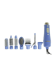 Geepas New Electric 8-in-1 Hair Styler & Blower, Blue