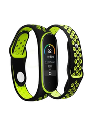 Silicone Waterproof Replacement Bracelet Strap for Xiaomi Mi Band 7, Yellow/Black