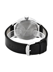 Curren Analog Watch for Men with Leather Band, Water Resistant, 8245, Black-Black