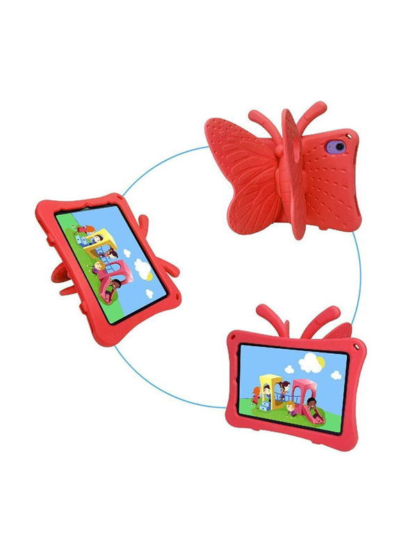 Apple iPad Mini 6th Gen Kids EVA Butterfly Stand Soft Tablet Back Case Cover, Red