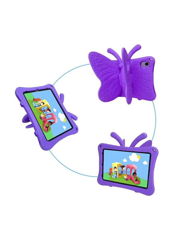 Apple iPad Mini 6th Generation Kids EVA Butterfly Stand Soft Tablet Case Cover, Purple