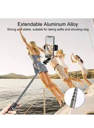 Universal Auto Balance 1-Axis Phone Holder 360° Rotation Stabilizer for Smartphones with Wireless Remote Portable, Grey