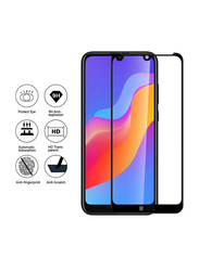 Huawei Honor 8A Fully Covered Smooth 5D Anti Finger Print Tempered Glass Screen Protector, Black/Clear