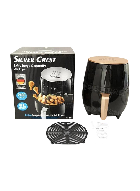 6L Crest Multifunctional Digital Touch Air Fryer, Silver