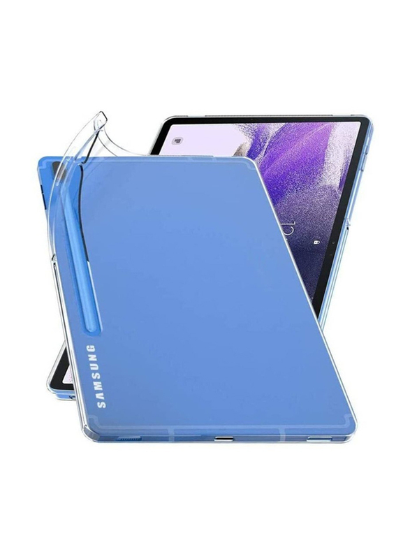 Samsung Galaxy Tab S7+ (SM-T730/T735) 12.4" Ultra Clear Soft Flexible Transparent Bumper Back Mobile Phone Case Cover, Clear