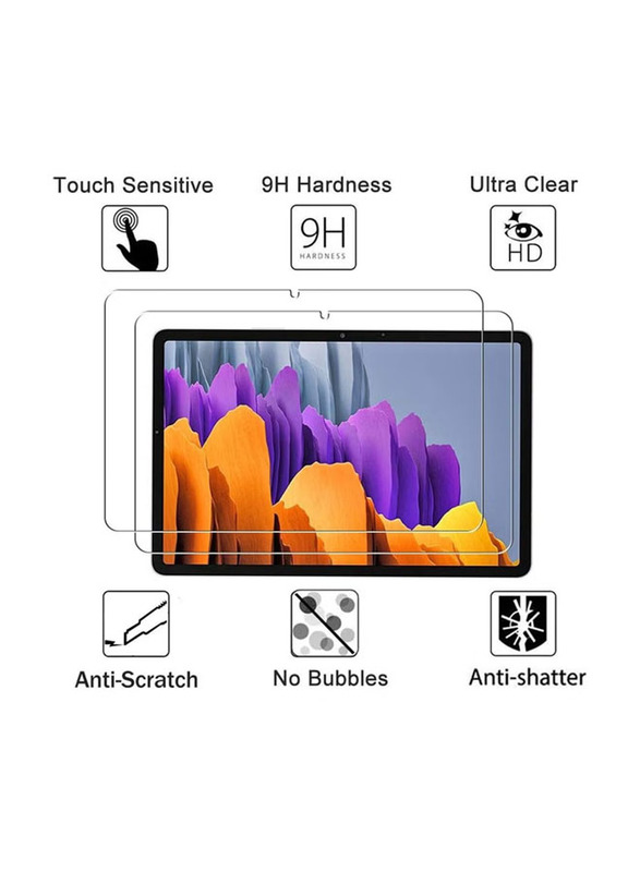 Hyx Samsung Galaxy Tab S9 2023 2-Piece Scratch Resistant Bubble Free Tempered Glass Screen Protector, Clear