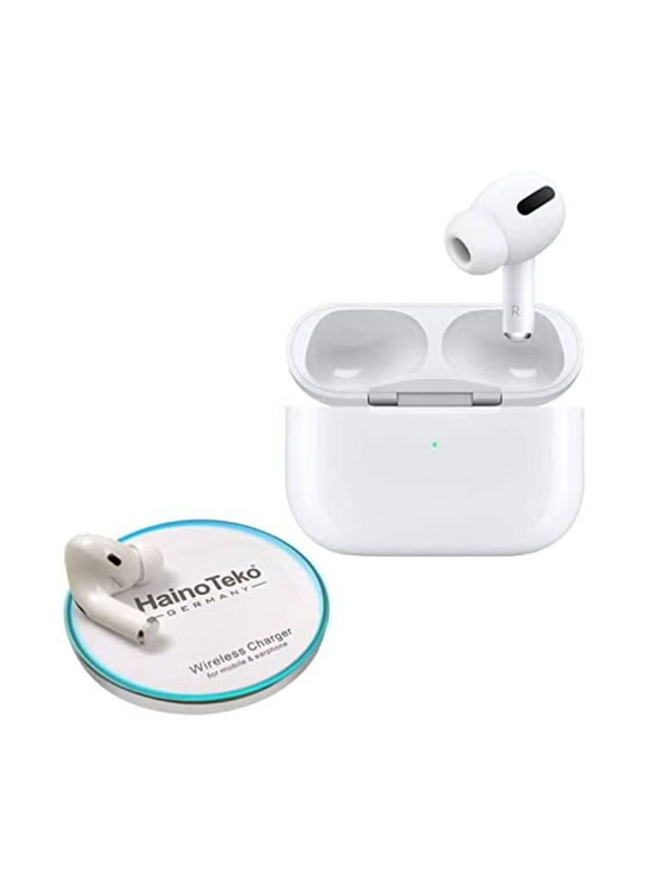 Haino Teko Wireless In-Ear Germany And 3 Pro Air Pods with Free Cover & Wireless Charger for Android & ios, White