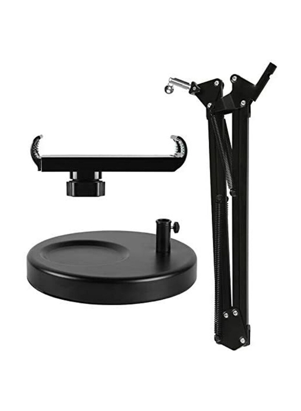 Universal 360° Rotating Metal Best Flexible Long Arm Stand, Black