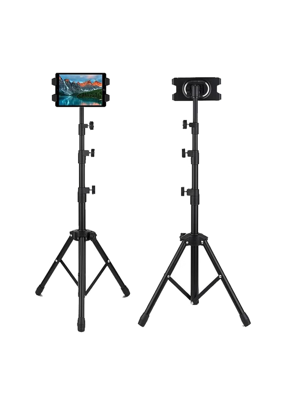 Universal 6 to 13-inch Telescopic Tripod Tablet Stand, Black