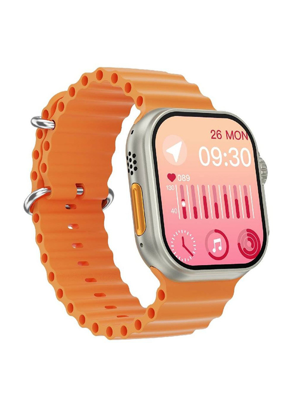 Series 8 49mm Bluetooth Call Wireless Charge Fitness Bracelet Smartwatch, Orange