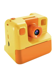 Kids Camera Instant Print Camera with TF Card Print Paper, 26MP, 1080P, Yellow