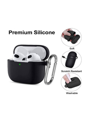 Silicone Protective Case Cover for Apple AirPods 3 3rd Generation, Black