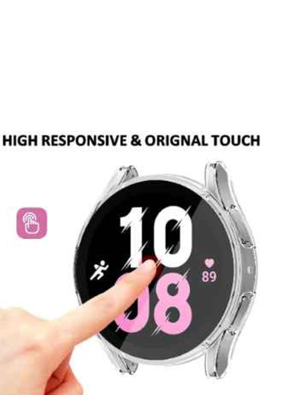 ZooMee Protective Ultra Thin TPU Case Cover for Samsung Galaxy Watch 4 40mm, Clear