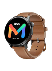 Mibro 1.3-inch AMOLED HD Display Smartwatch with 60 Sports Modes and Bluetooth Calling, Black/Brown