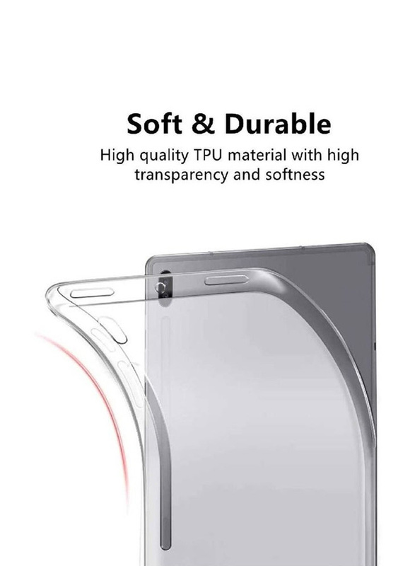 Samsung Galaxy Tab S7 (SM-T870/T875/T878) 2020 11" Ultra Clear Soft Flexible Transparent Bumper Back Mobile Phone Case Cover, Clear