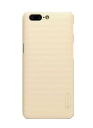 Nillkin OnePlus 5 Super Frosted Shield Hard PC Mobile Phone Back Case Cover, Gold