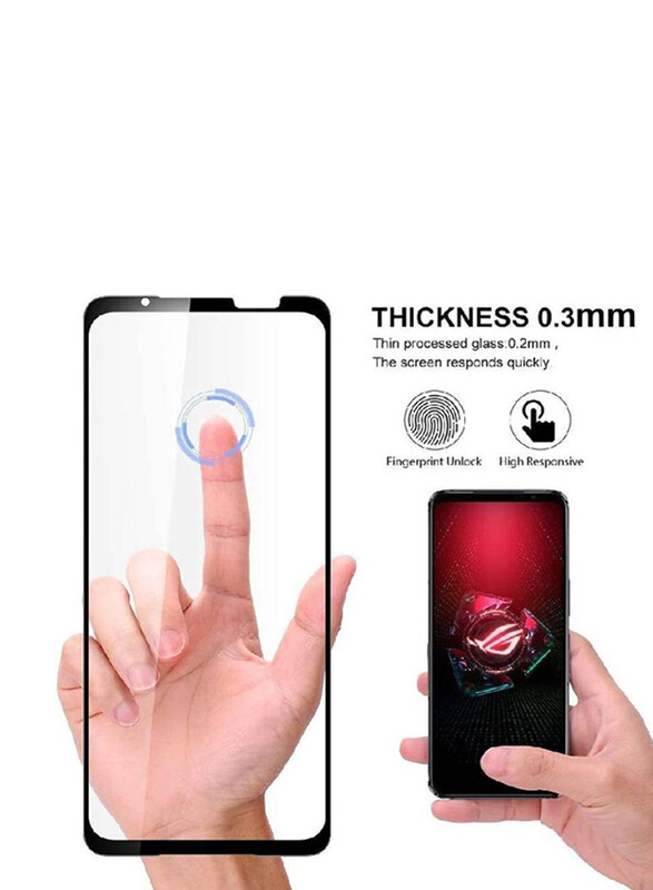 

Generic Asus Rog Phone 5 Full-Screen Tempered Glass Protector, Clear
