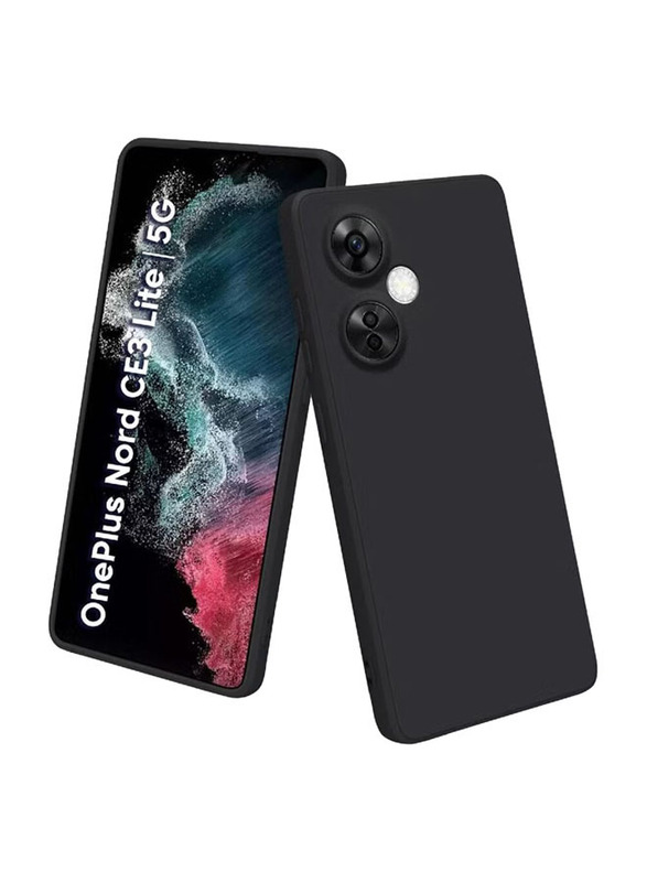 Olliwon OnePlus Nord CE 3 Lite 5G Protective Camera Protection Soft Flexible Silicone Mobile Phone Case Cover, Black