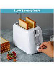 Xiuwoo 2 Slice Bread Toaster with Removable Crumb Tray, 700W, White